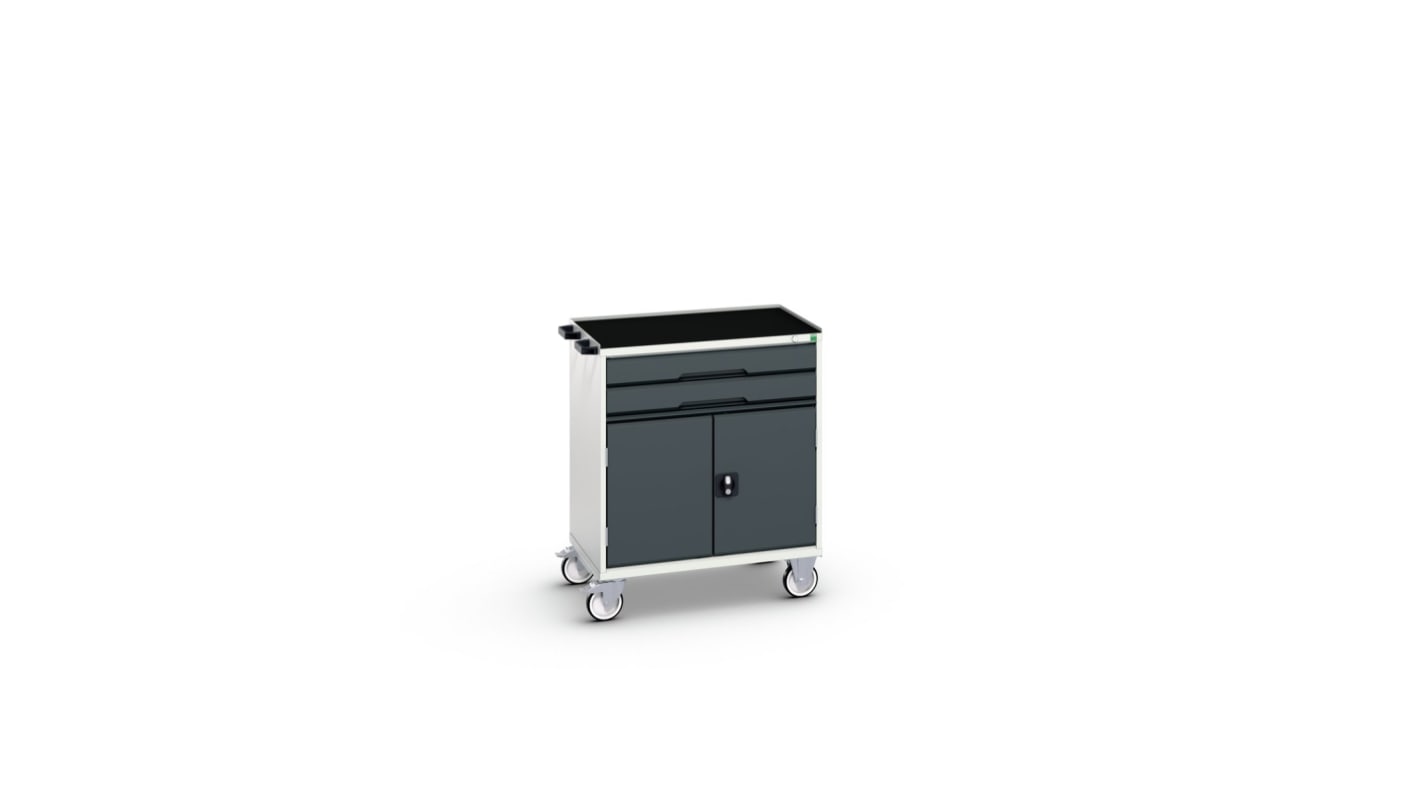Bott 2 drawer Steel Wheeled Tool Cabinet, 965mm x 800mm x 550mm