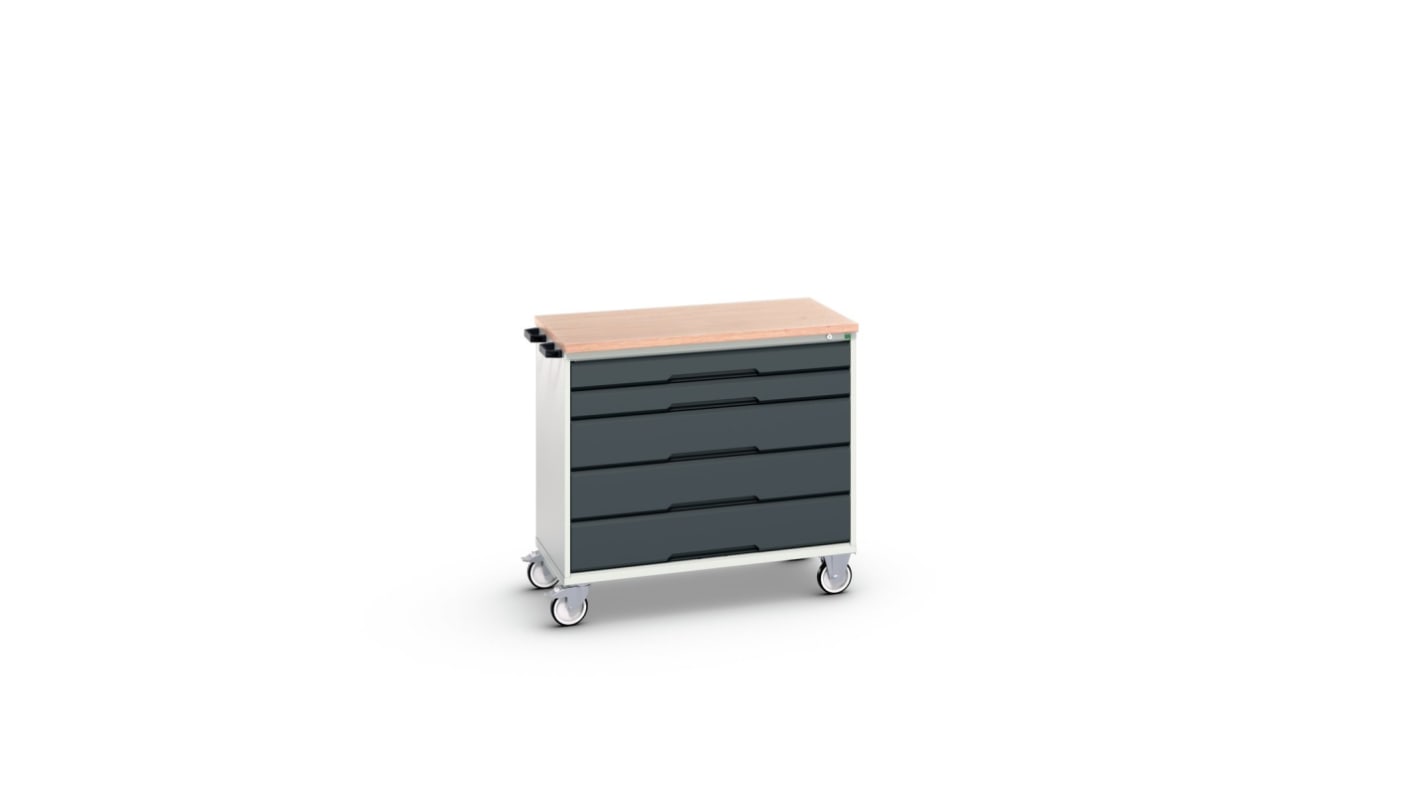 Bott 5 drawer Steel Wheeled Tool Cabinet, 980mm x 1.05m x 600mm