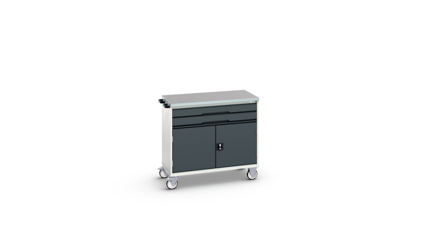 Bott 2 drawer Steel Wheeled Tool Cabinet, 980mm x 1.05m x 600mm