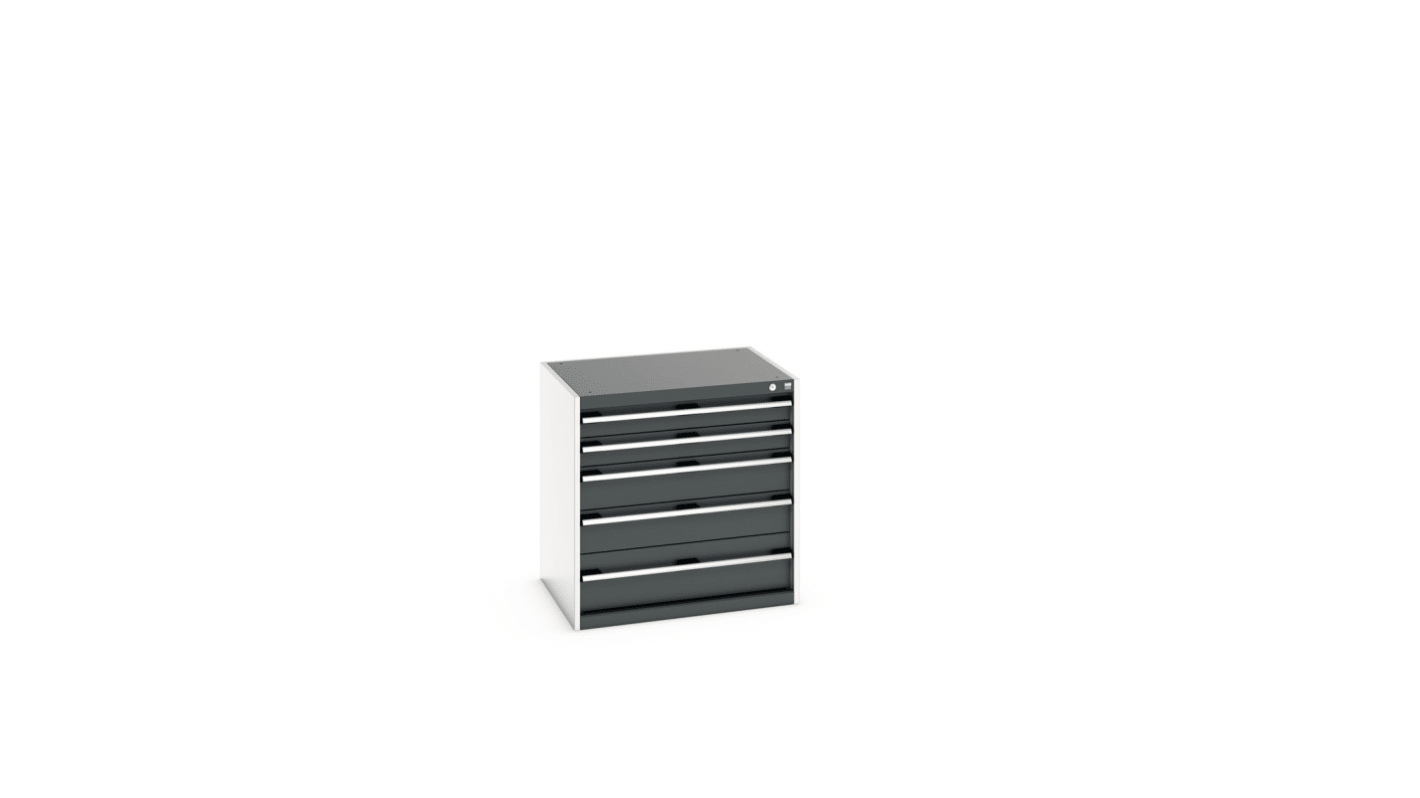 Bott 5 Cabinet, Steel, 800mm x 800mm x 650mm, Anthracite Grey, Light Grey