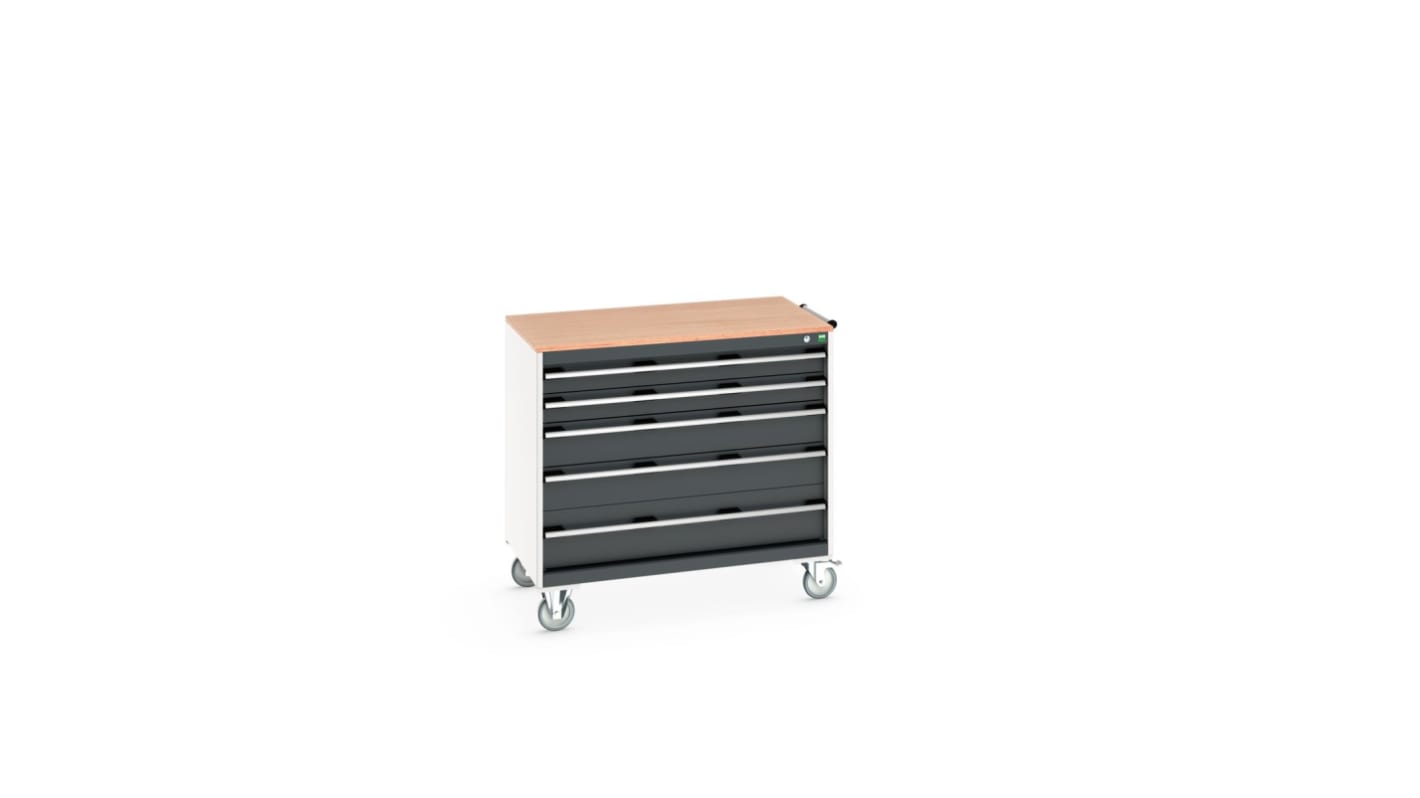 Bott 5 drawer Steel Wheeled Tool Cabinet, 990mm x 1.05m x 650mm