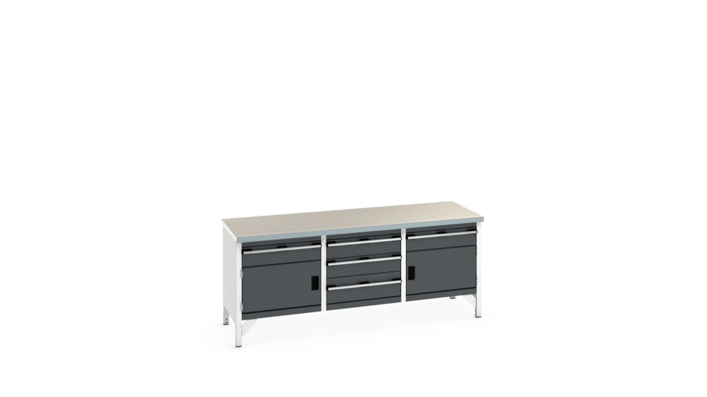 Bott 2 Door Sheet Steel Lockable Floor Standing Storage Cabinet, 2000 x 750 x 840mm