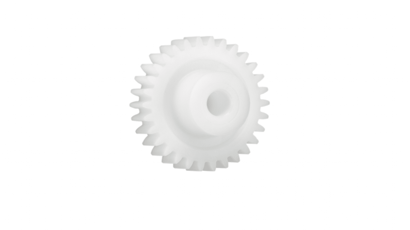 Igus Iguform S270 100 Teeth Spur Gear, 1.25 Module, 12mm Bore Diam, 125mm Pitch Diam, 24mm Hub Diam