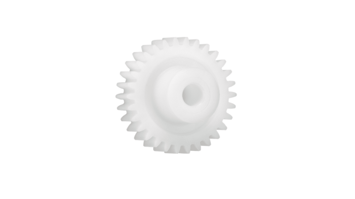 Igus Iguform S270 20 Teeth Spur Gear, 1.5 Module, 8mm Bore Diam, 30mm Pitch Diam, 17mm Hub Diam