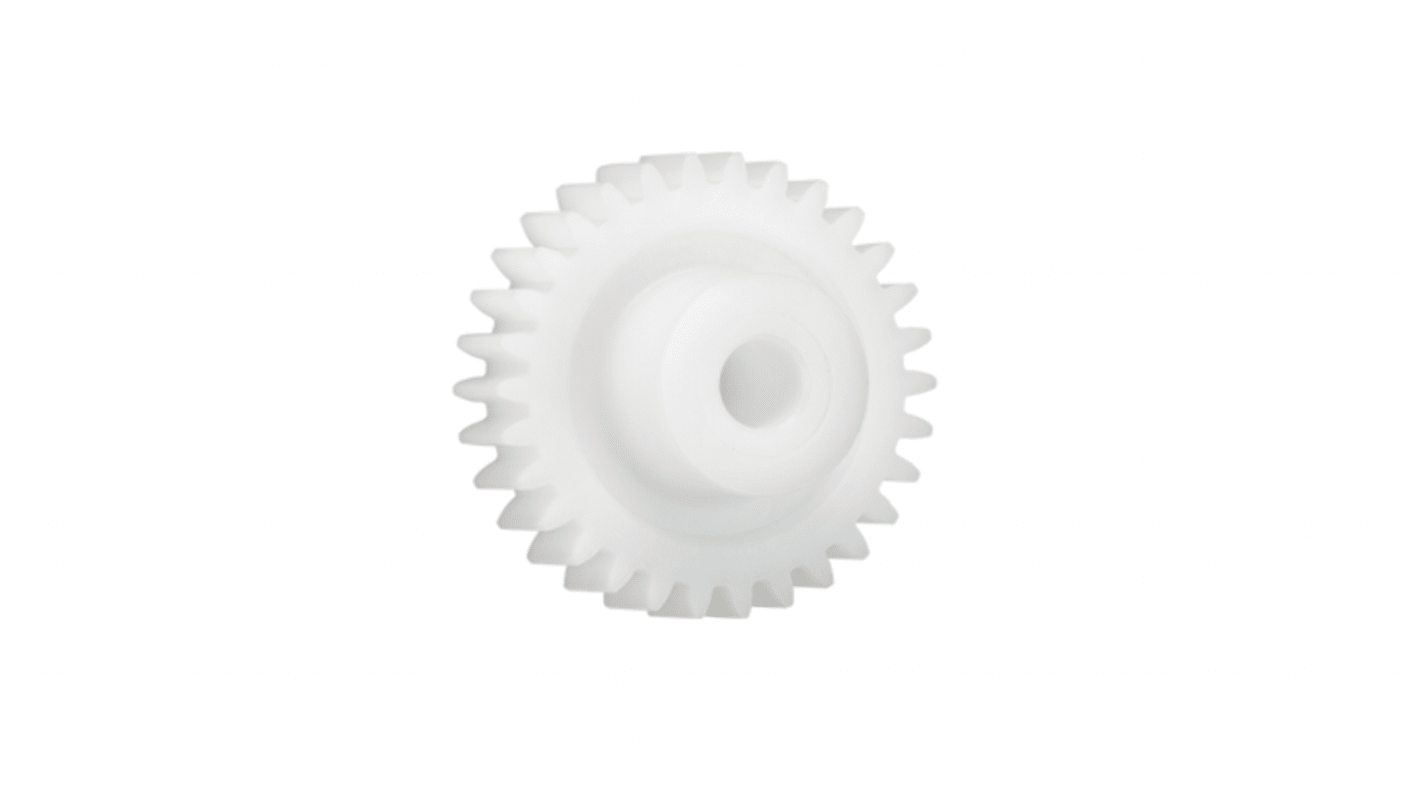 Igus Iguform S270 36 Teeth Spur Gear, 1.5 Module, 10mm Bore Diam, 54mm Pitch Diam, 24mm Hub Diam