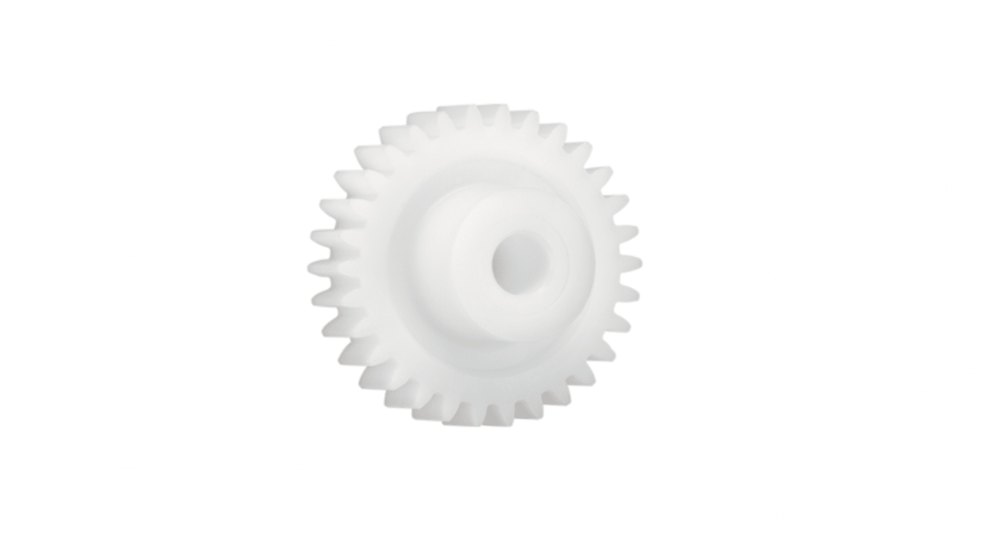 Ingranaggio cilindrico Igus, modulo 1.5, 40 denti, passo Ø 60mm, semigiunto Ø 24mm, foro Ø 10mm, in Iguform S270