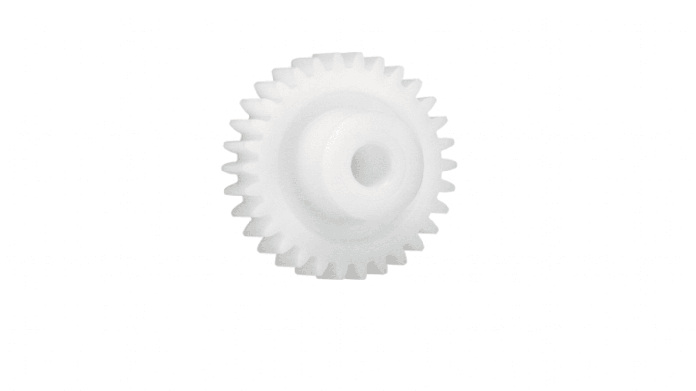 Ingranaggio cilindrico Igus, modulo 2, 26 denti, passo Ø 52mm, semigiunto Ø 24mm, foro Ø 10mm, in Iguform S270