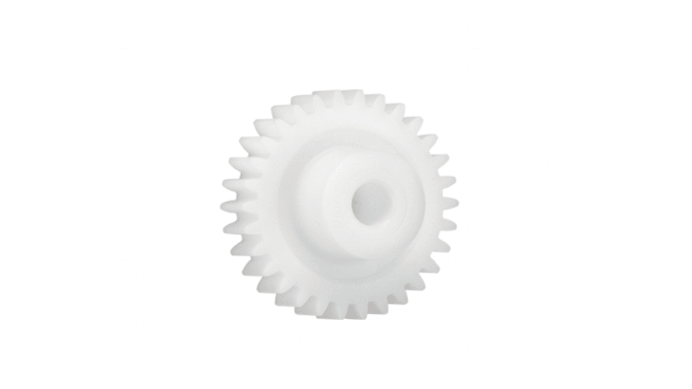 Ingranaggio cilindrico Igus, modulo 2, 42 denti, passo Ø 84mm, semigiunto Ø 26mm, foro Ø 12mm, in Iguform S270