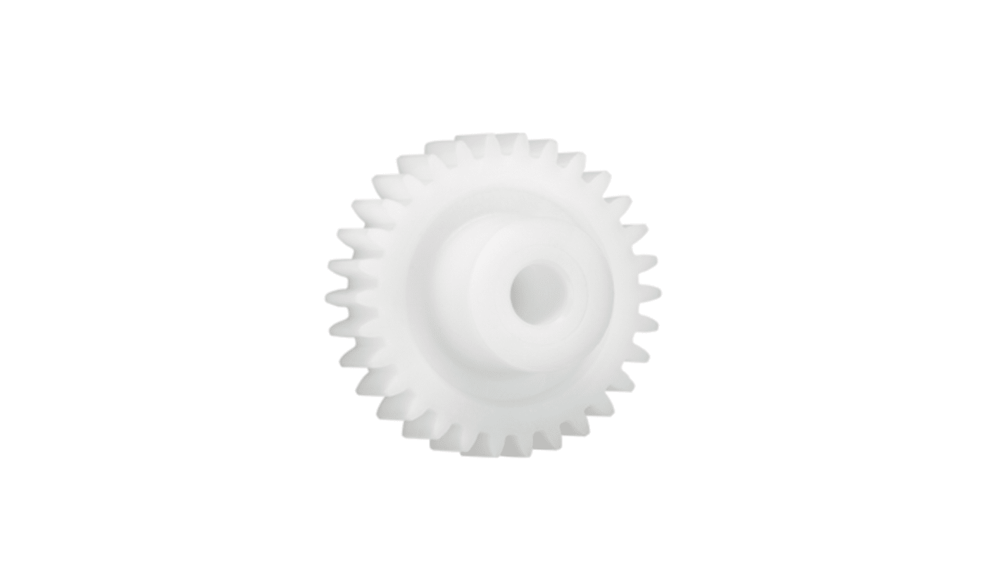 Ingranaggio cilindrico Igus, modulo 2, 90 denti, passo Ø 180mm, semigiunto Ø 40mm, foro Ø 20mm, in Iguform S270