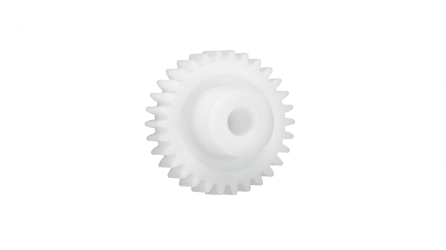 Ingranaggio cilindrico Igus, modulo 2.5, 42 denti, passo Ø 105mm, semigiunto Ø 30mm, foro Ø 16mm, in Iguform S270