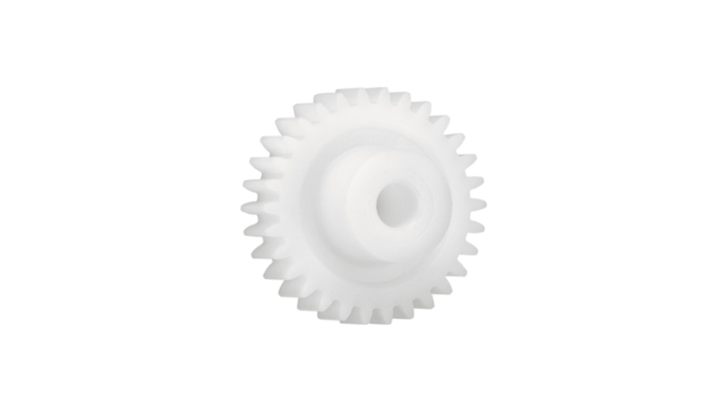 Igus Iguform S270 55 Teeth Spur Gear, 2.5 Module, 20mm Bore Diam, 137.5mm Pitch Diam, 30mm Hub Diam