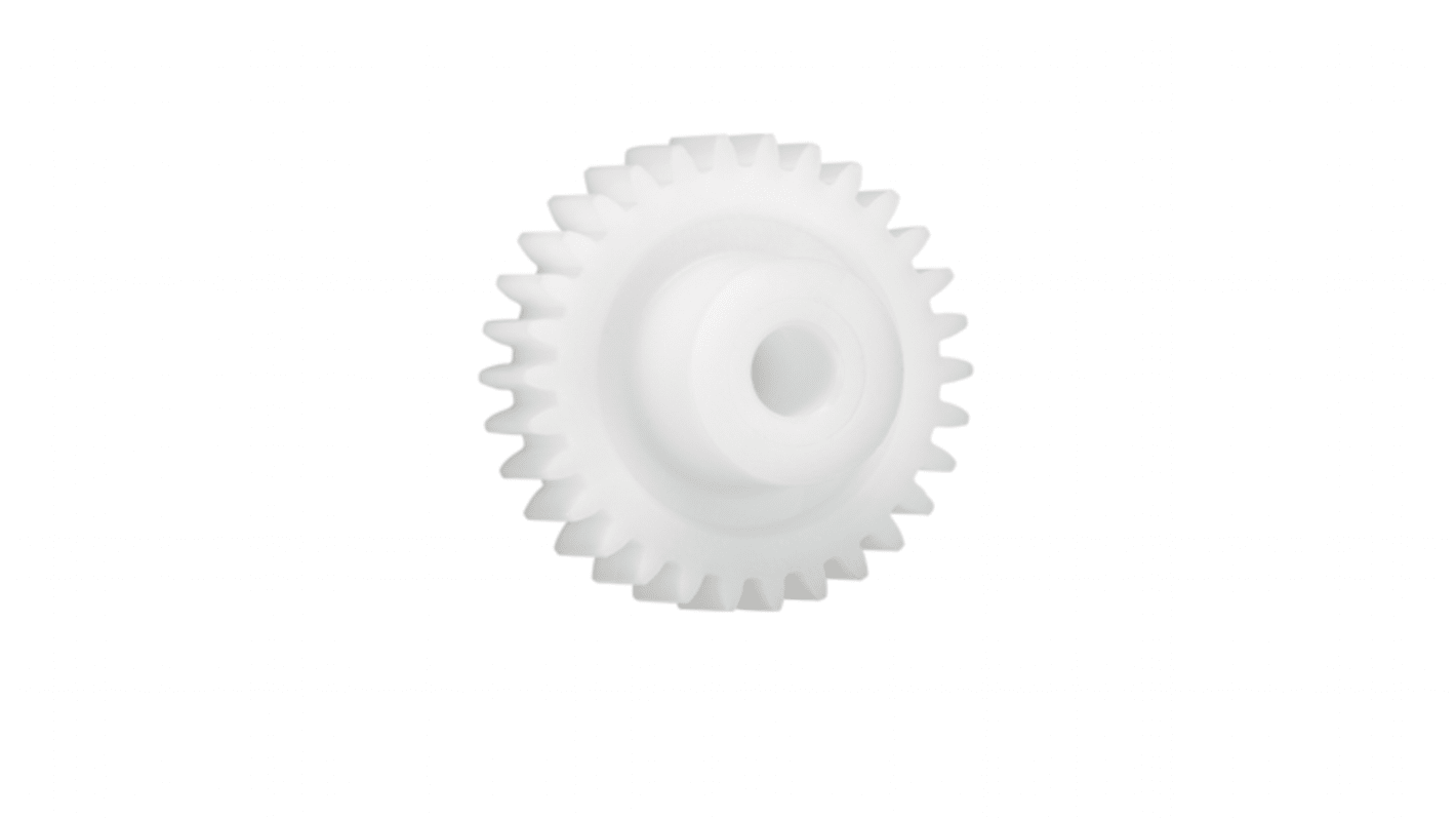 Ingranaggio cilindrico Igus, modulo 3, 50 denti, passo Ø 150mm, semigiunto Ø 40mm, foro Ø 20mm, in Iguform S270