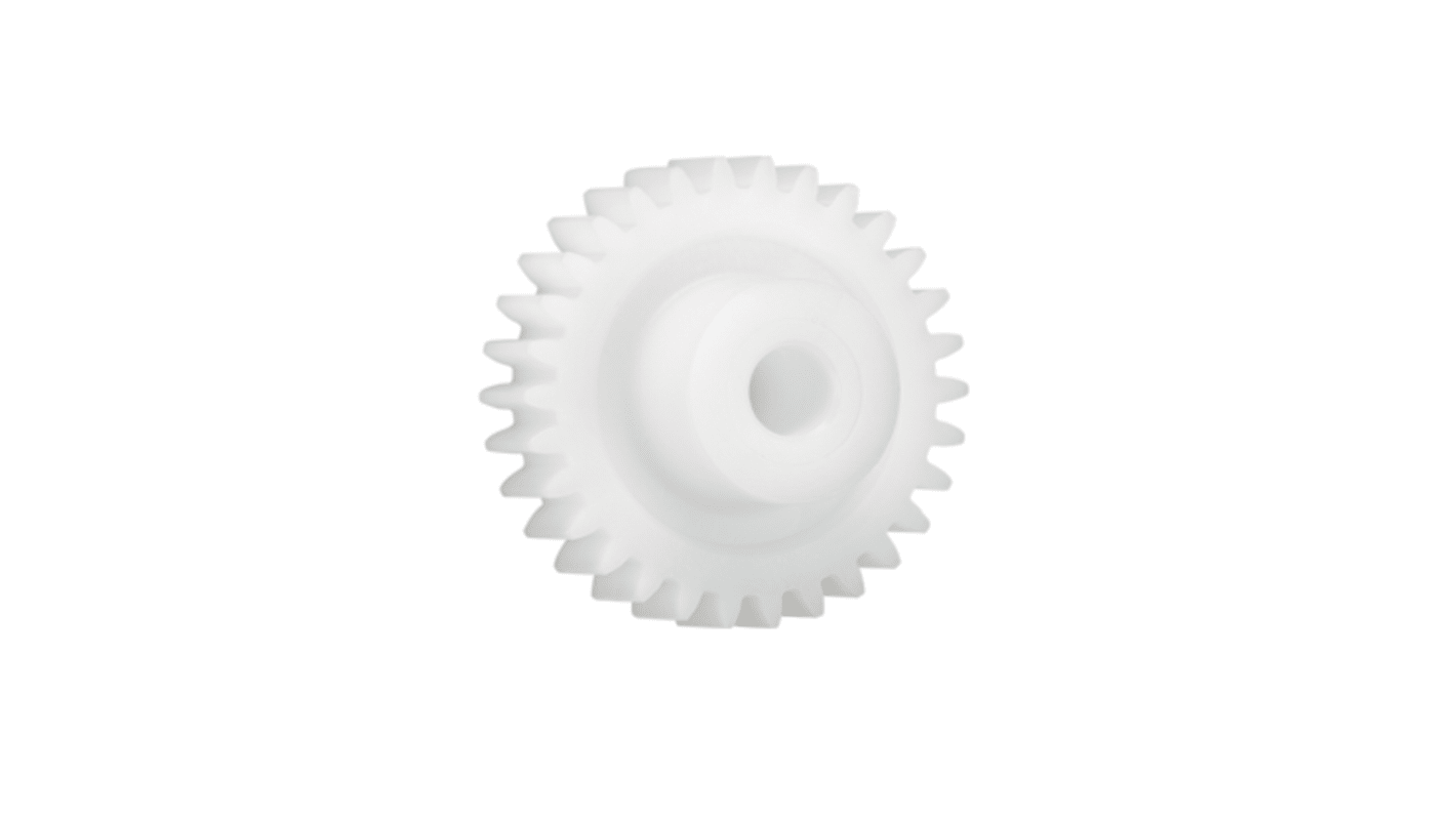 Ingranaggio cilindrico Igus, modulo 3, 65 denti, passo Ø 195mm, semigiunto Ø 40mm, foro Ø 20mm, in Iguform S270