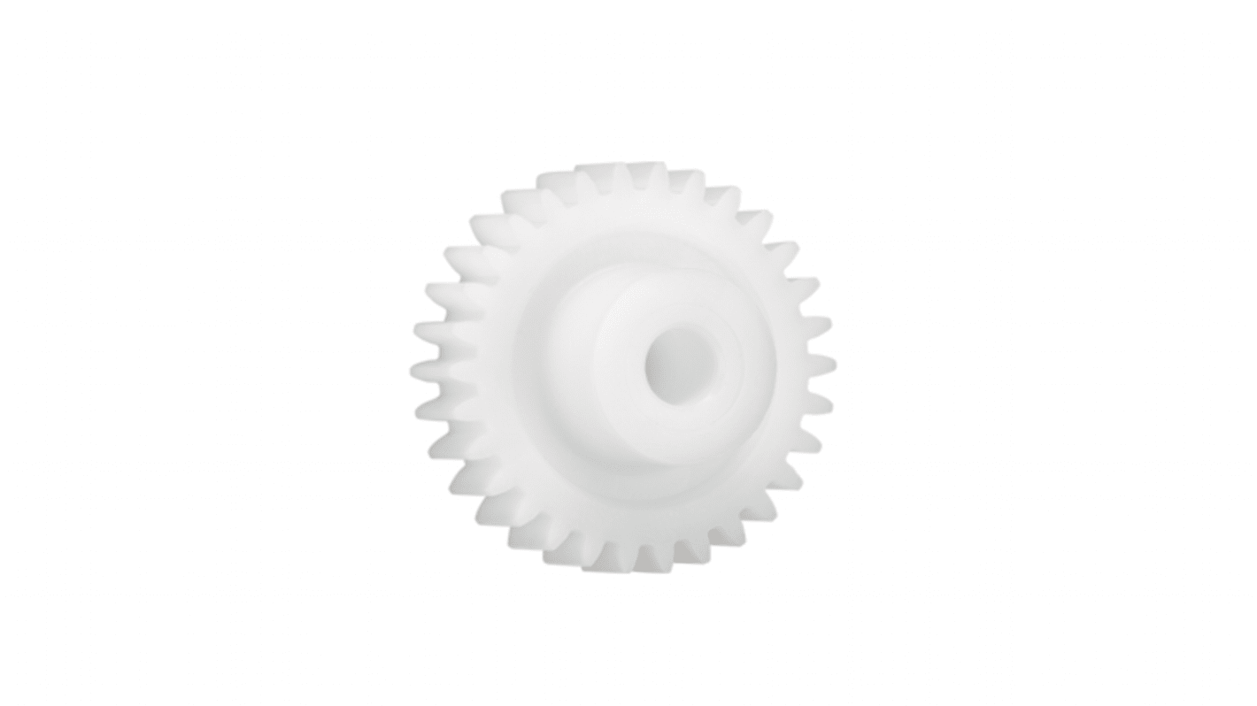 Ingranaggio cilindrico Igus, modulo 3, 70 denti, passo Ø 210mm, semigiunto Ø 40mm, foro Ø 20mm, in Iguform S270