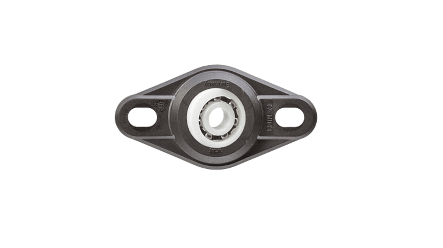 2 Hole Flange Bearing Unit, EFOM-BB1-P08-B180-ES, 8mm ID