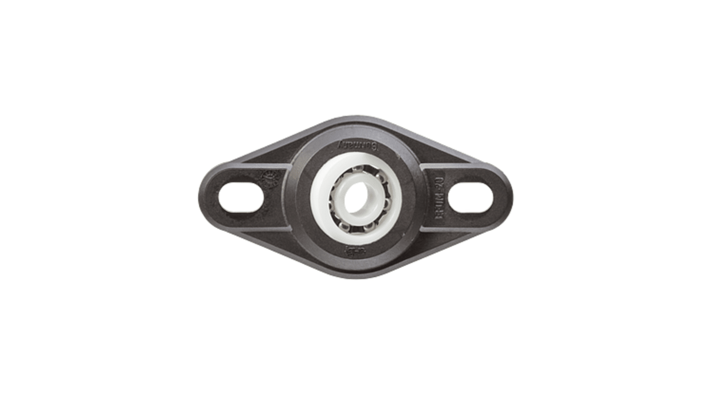 2 Hole Flange Bearing Unit, EFOM-BB1-P10-B180-ES, 10mm ID