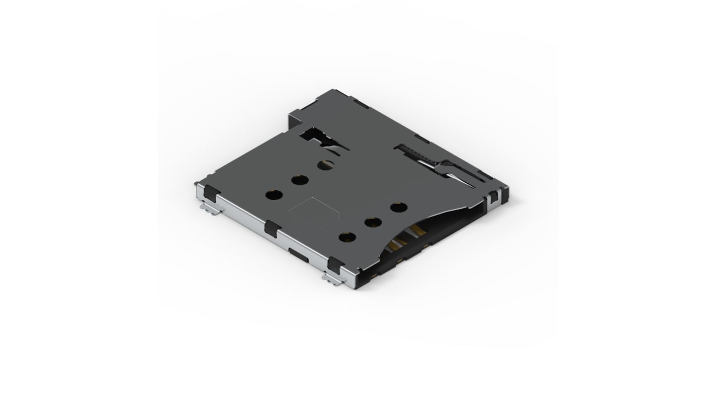 Würth Elektronik microSIM SIM-Karten-Steckverbinder Buchse, 6-polig / 2-reihig, Raster 1.27mm, Push-Push