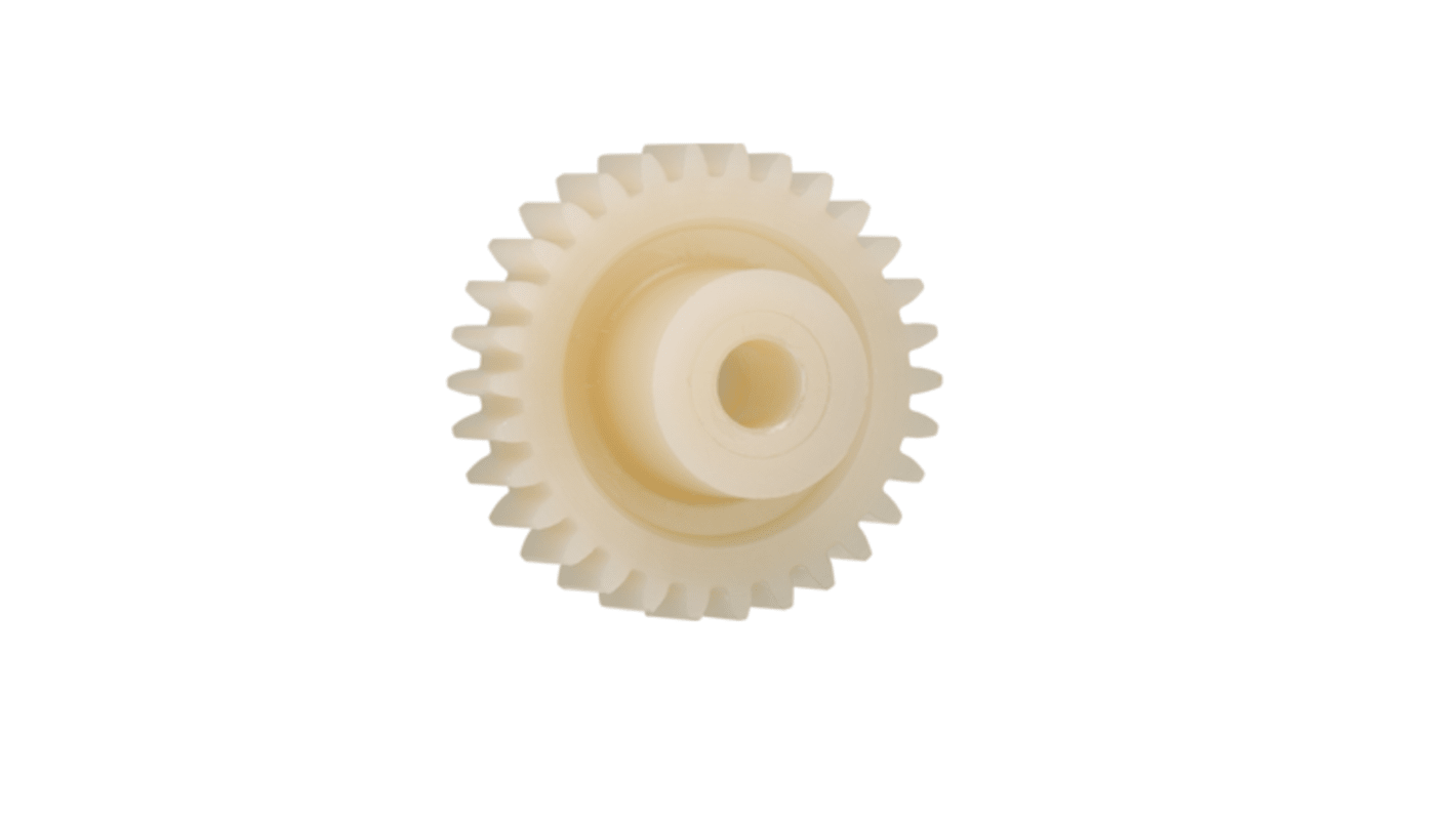 Igus Igutek P360 24 Teeth Spur Gear, 0.5 Module, 4mm Bore Diam, 12mm Pitch Diam, 9.9mm Hub Diam