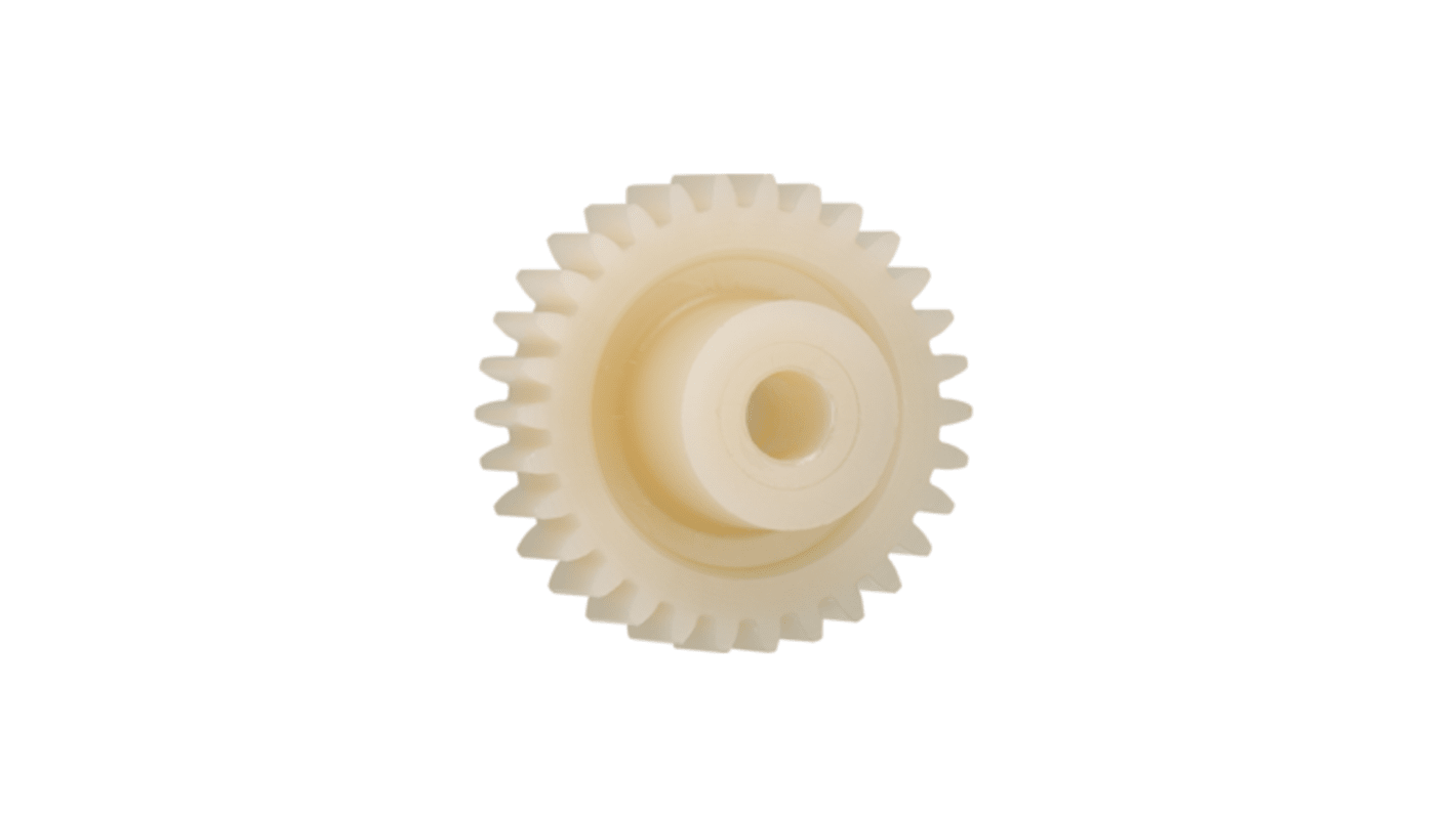 Igus Igutek P360 25 Teeth Spur Gear, 0.5 Module, 4mm Bore Diam, 12.5mm Pitch Diam, 9.9mm Hub Diam