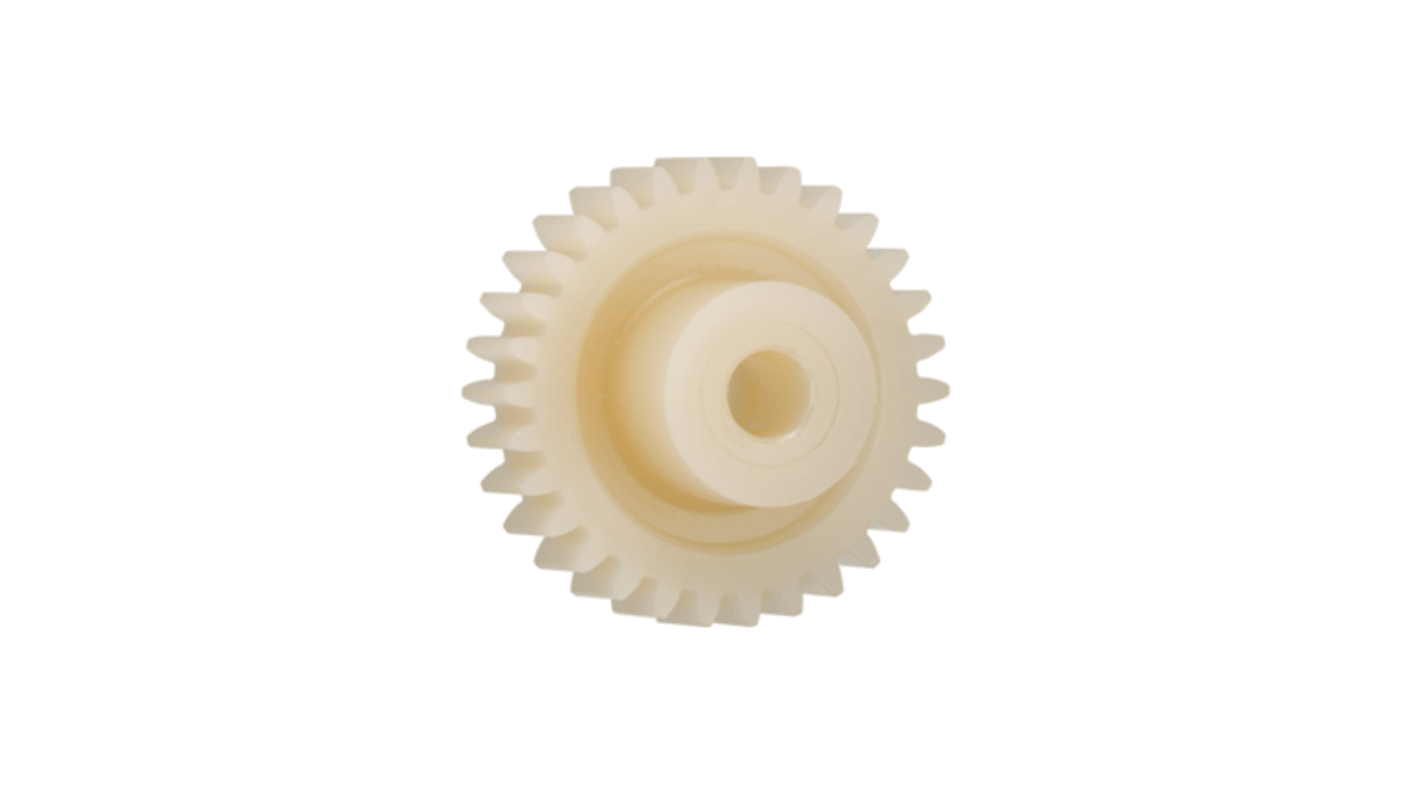 Igus Igutek P360 23 Teeth Spur Gear, 0.7 Module, 4mm Bore Diam, 16.1mm Pitch Diam, 9mm Hub Diam