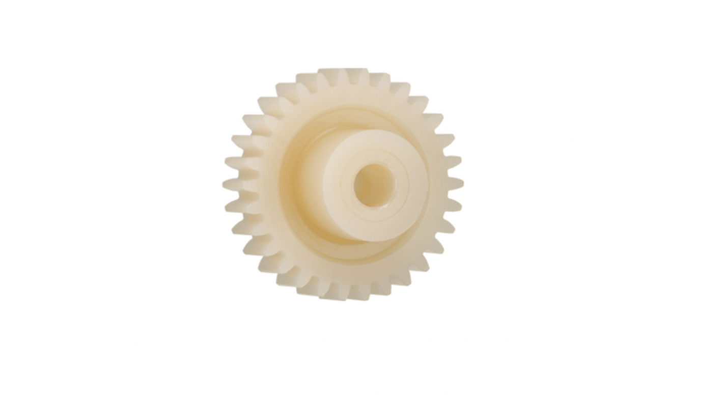 Igus Igutek P360 35 Teeth Spur Gear, 0.7 Module, 6mm Bore Diam, 24.5mm Pitch Diam, 15mm Hub Diam