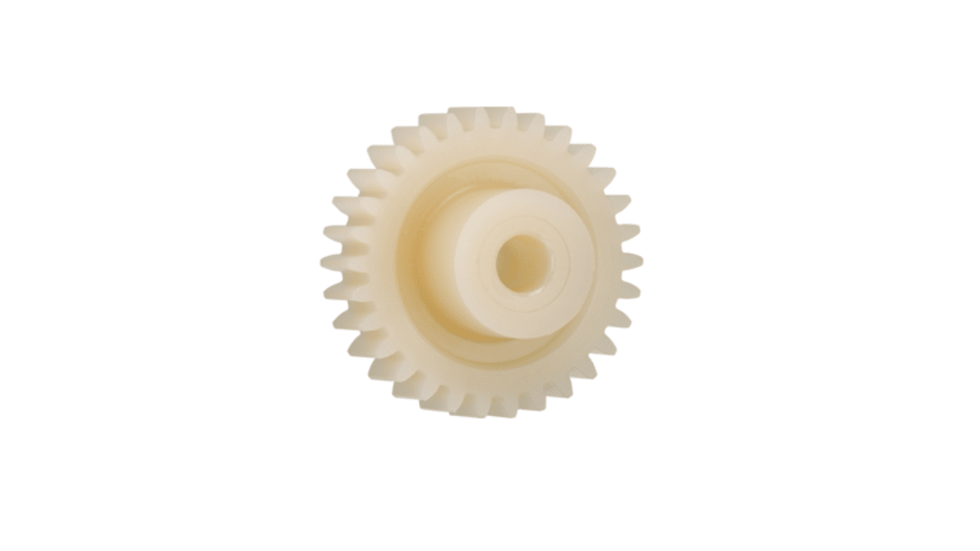 Igus Iguform S270 52 Teeth Spur Gear, 0.7 Module, 8mm Bore Diam, 36.4mm Pitch Diam, 18mm Hub Diam