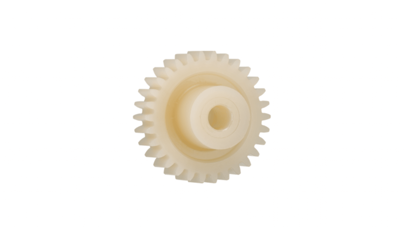 Igus Igutek P360 90 Teeth Spur Gear, 0.7 Module, 10mm Bore Diam, 63mm Pitch Diam, 21mm Hub Diam