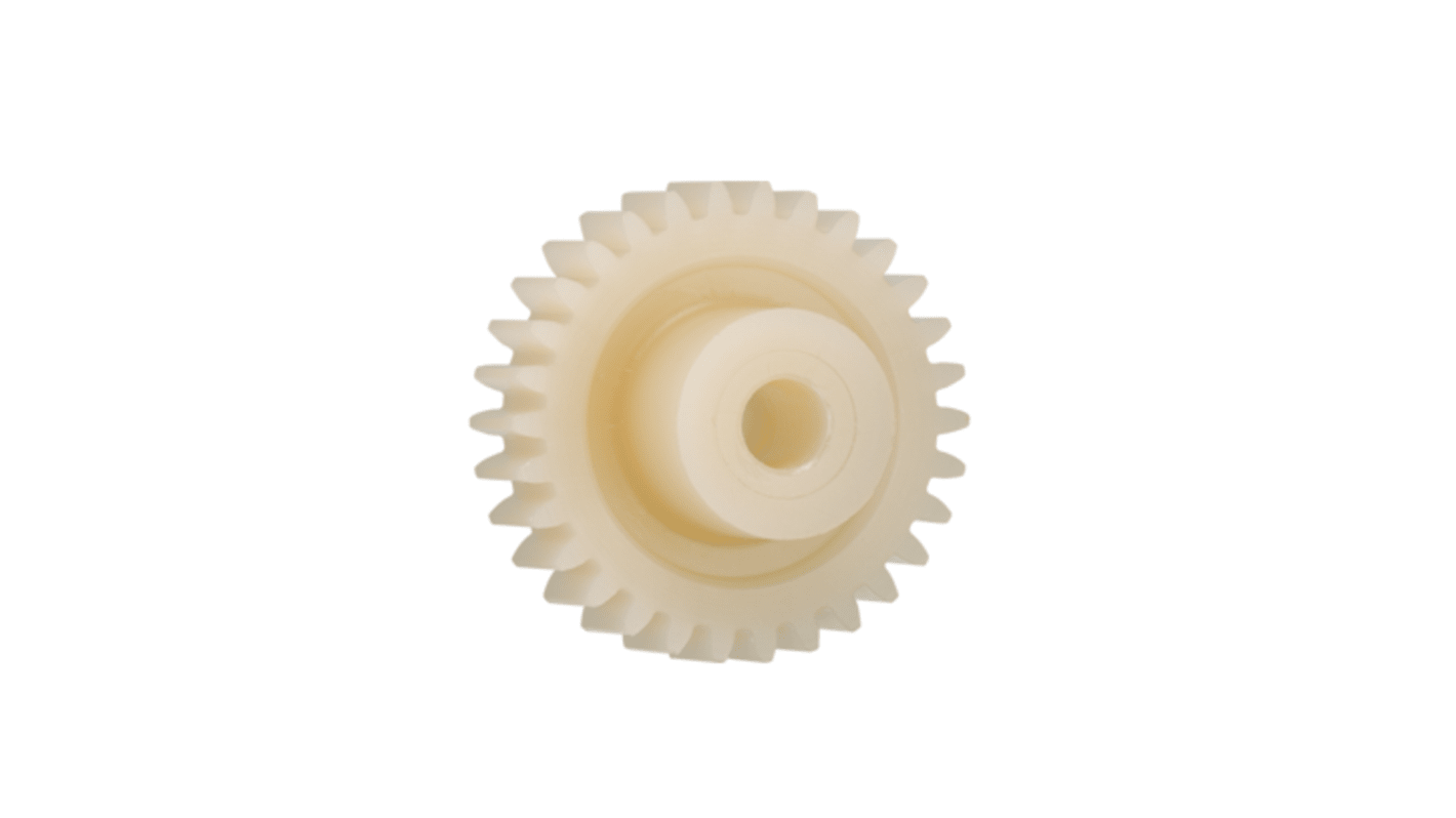 Ingranaggio cilindrico Igus, modulo 1, 110 denti, foro Ø 12mm, in Igutek P360