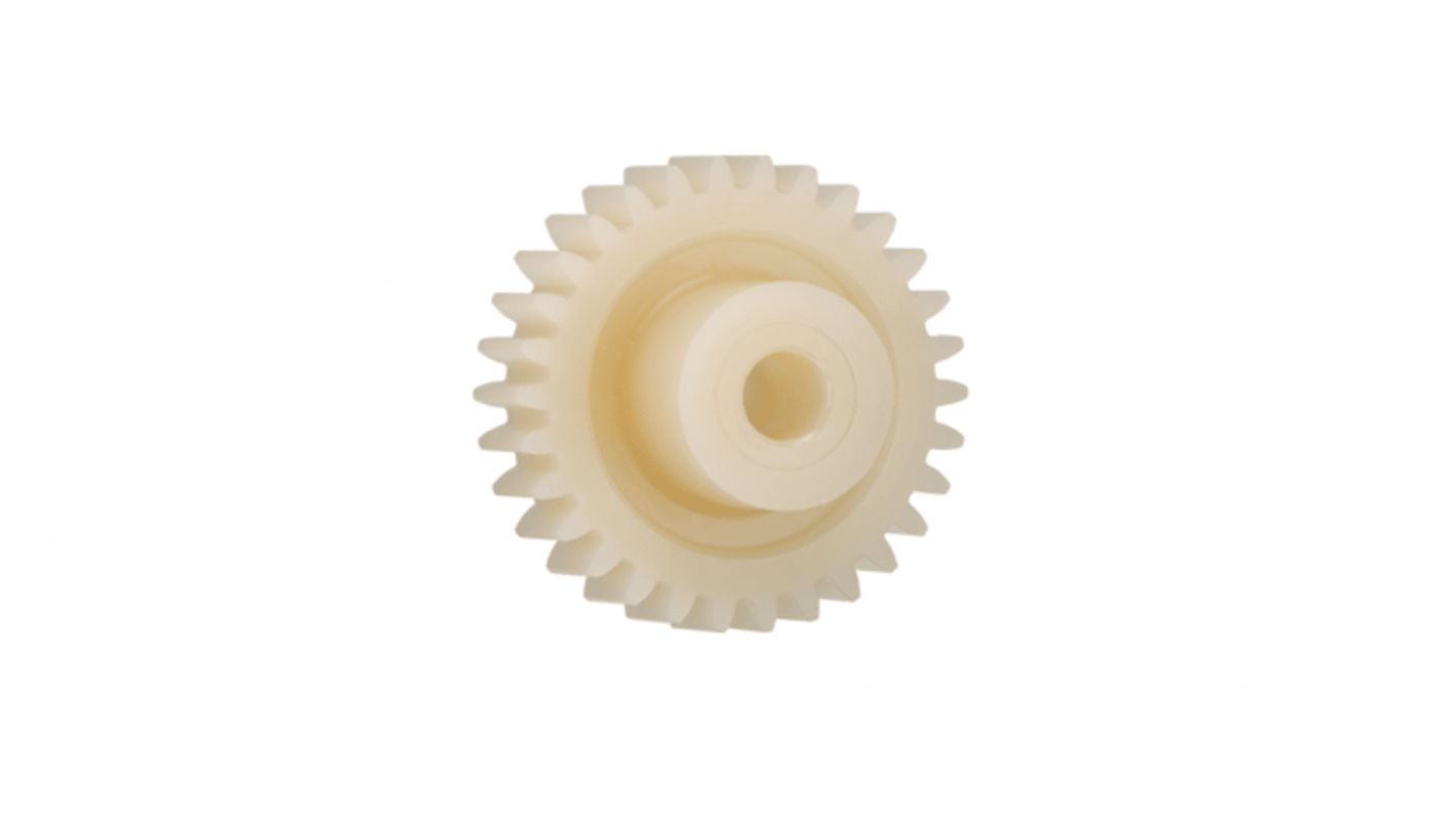 Igus Igutek P360 45 Teeth Spur Gear, 1.25 Module, 8mm Bore Diam, 56.2mm Pitch Diam, 21mm Hub Diam