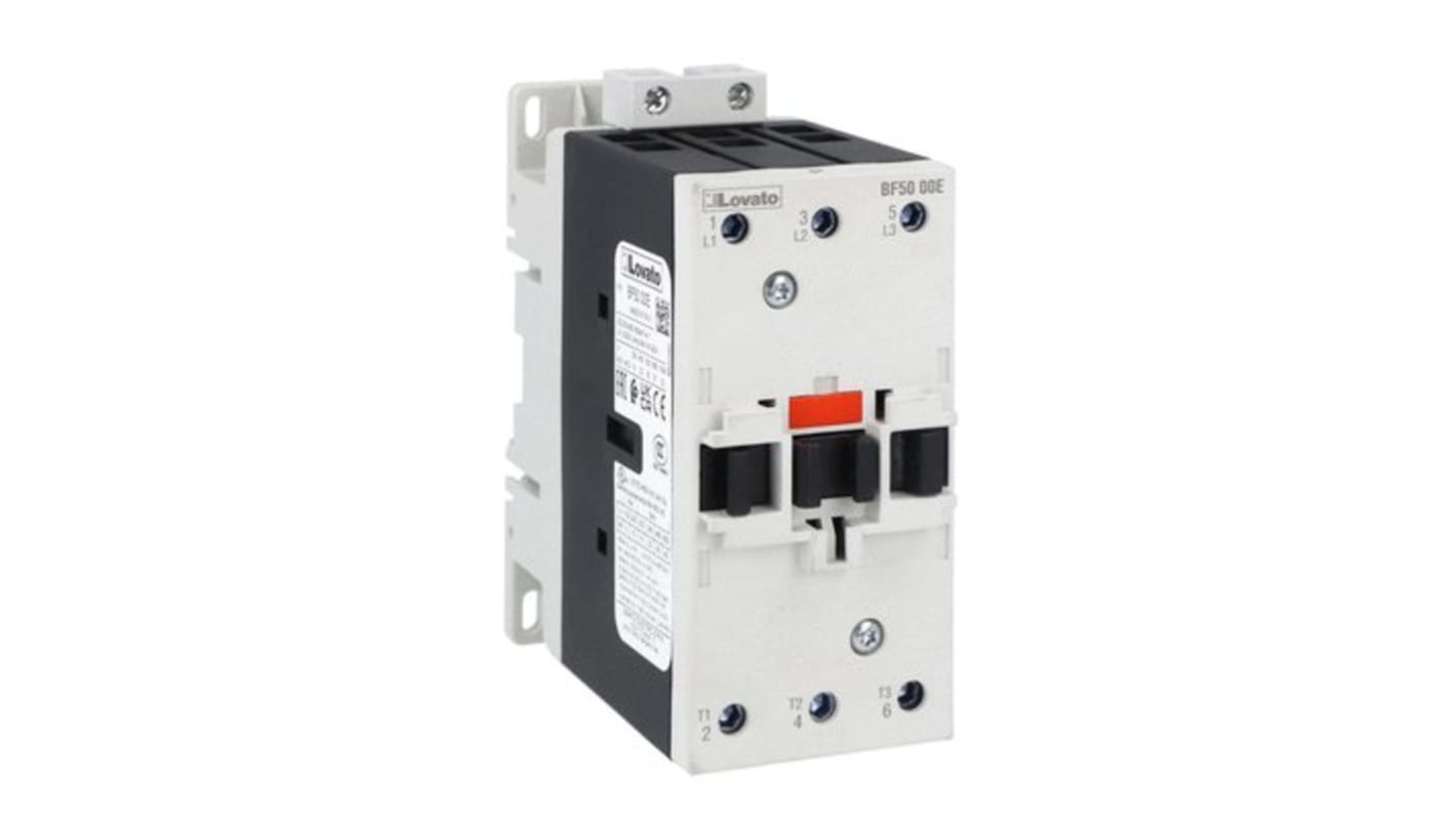 Lovato BF BF50 Contactor, 100 → 250 V ac/dc Coil, 3-Pole, 50 A, 30 kW, 3 NO, 440 V