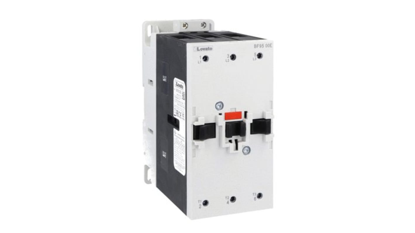 Lovato BF BF95 Contactor, 100 → 250 V ac/dc Coil, 3-Pole, 95 A, 55 kW, 3 NO, 440 V