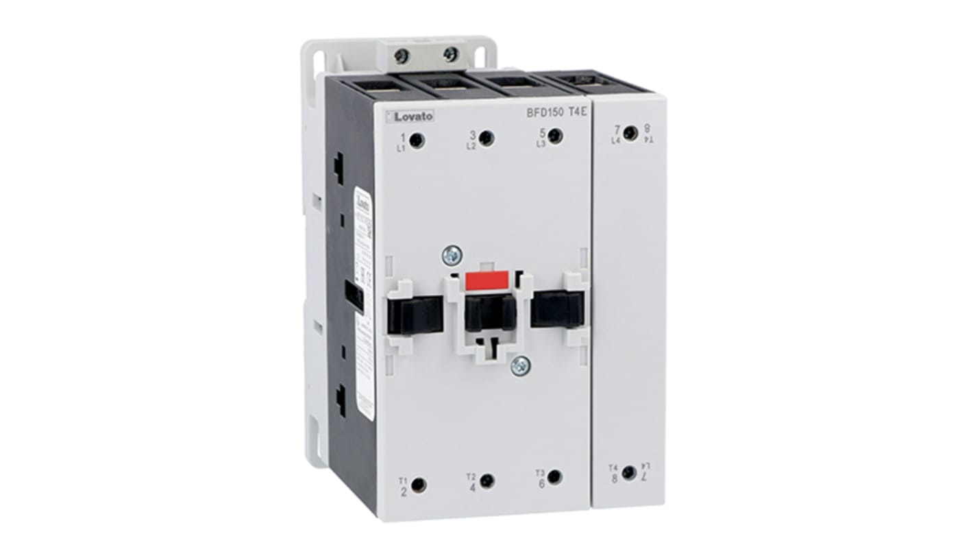 Lovato BF BFD150 Contactor, 100 → 250 V ac/dc Coil, 4-Pole, 100 A, 4 NO, 1 kV