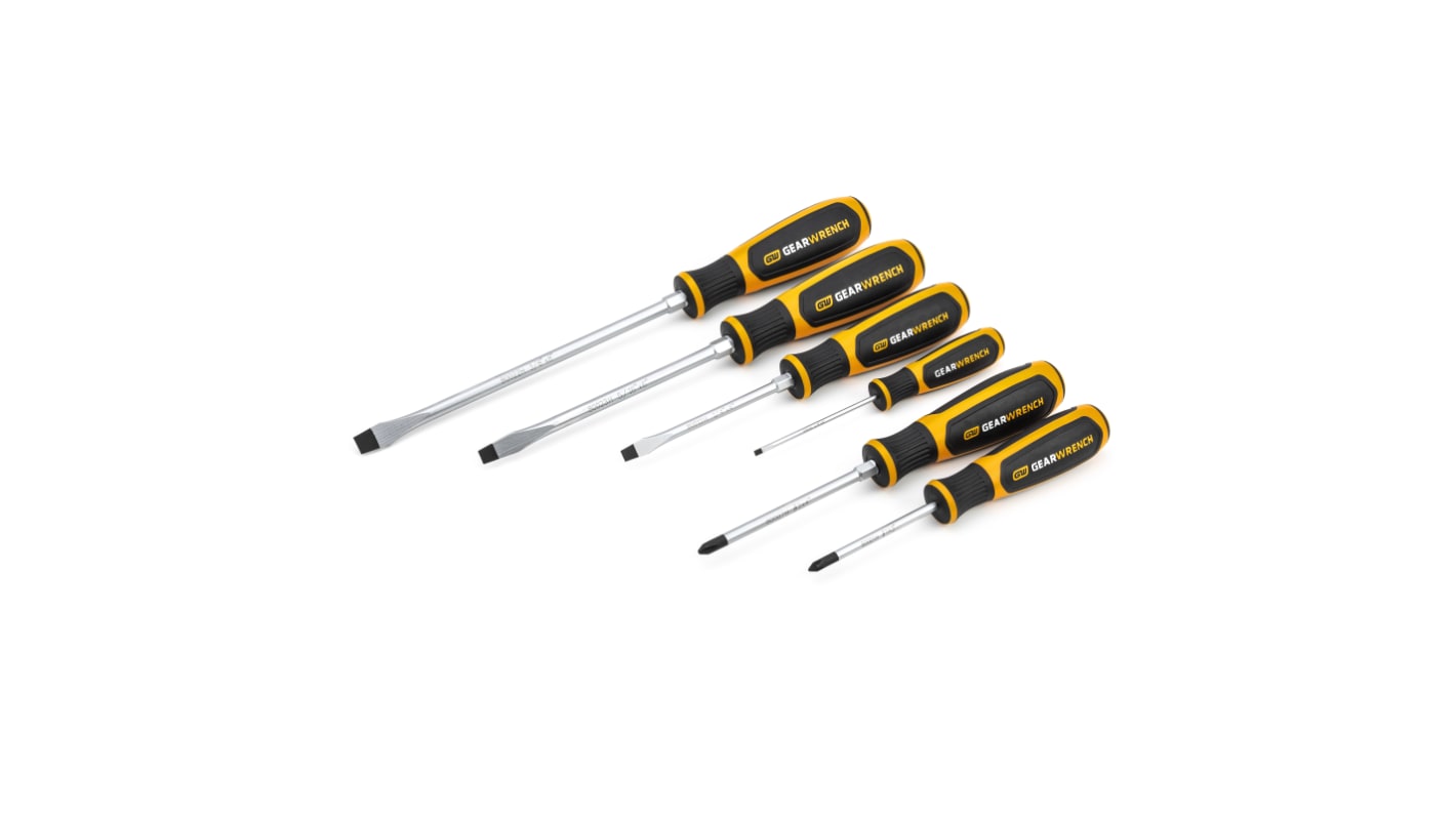 GearWrench Phillips; Slotted, 6-Piece, ESD-Safe