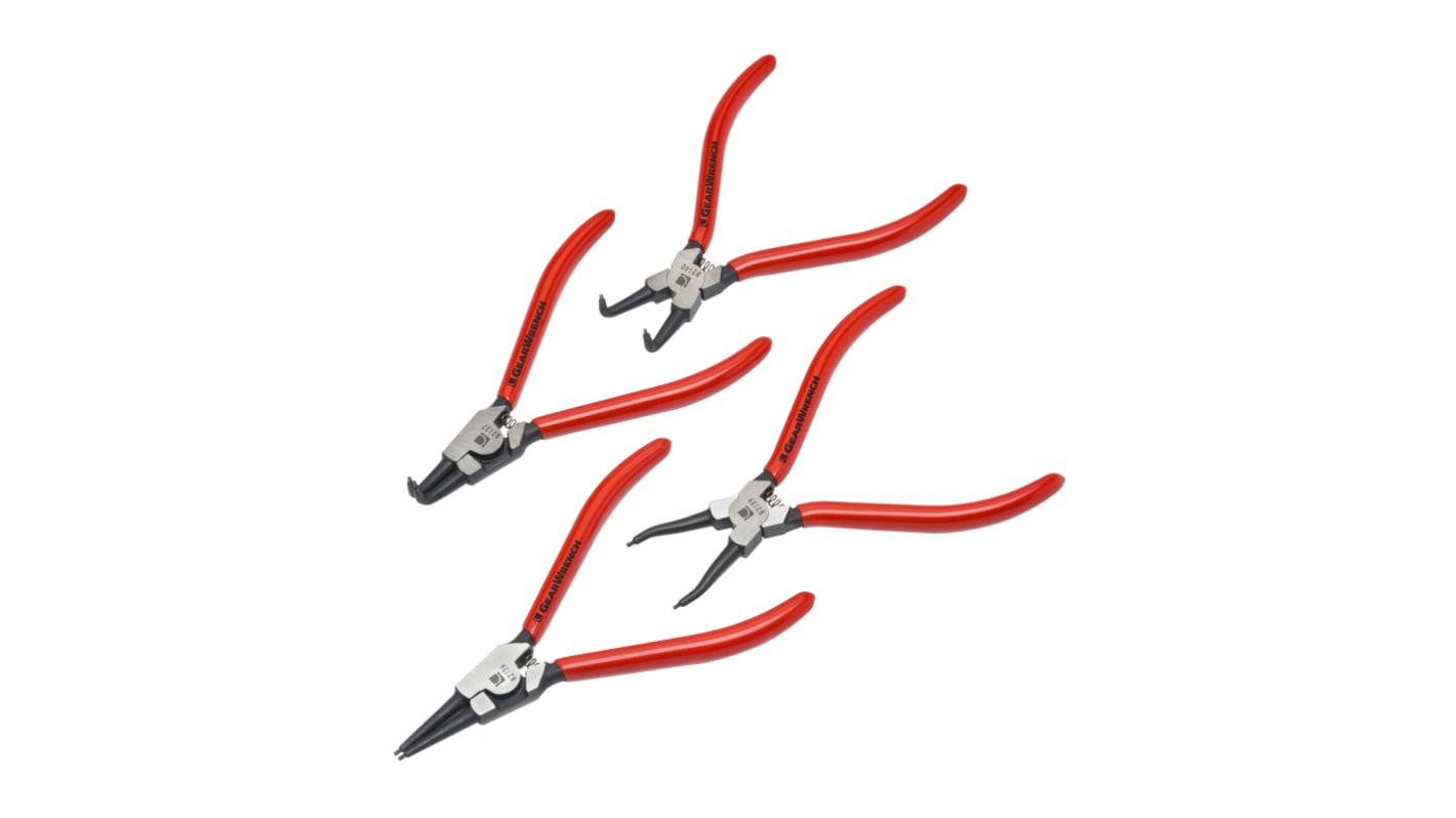 GearWrench 82150 4-Piece Plier Set, Bent Tip, ESD, 178 mm Overall