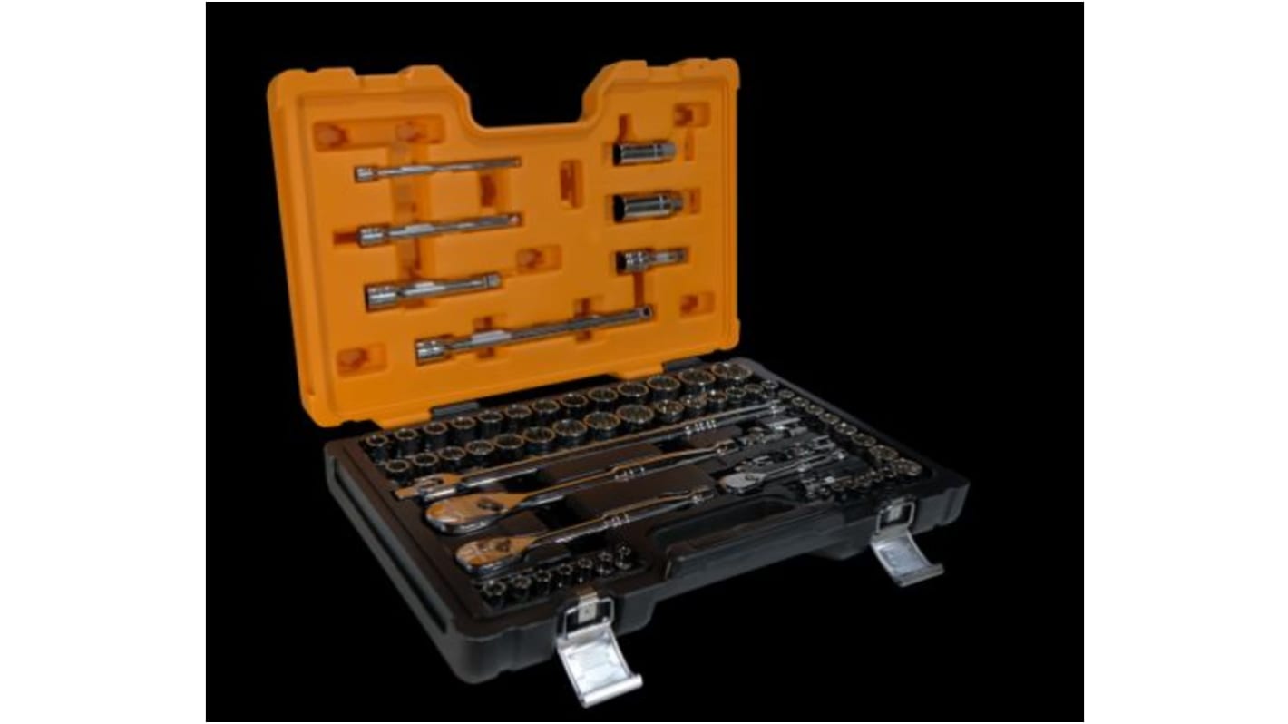 GearWrench 65-Piece Imperial, Metric 1/2 in; 1/4 in; 3/8 in Standard Socket Set with Ratchet, 6 point; 12 point