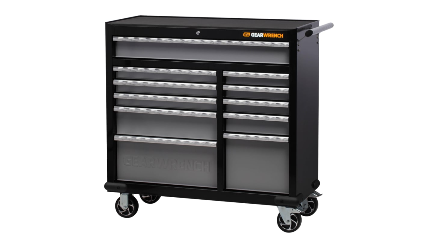 GearWrench 11 drawer Steel Wheeled Roller Cabinet, 530mm x 450mm x 1.066m