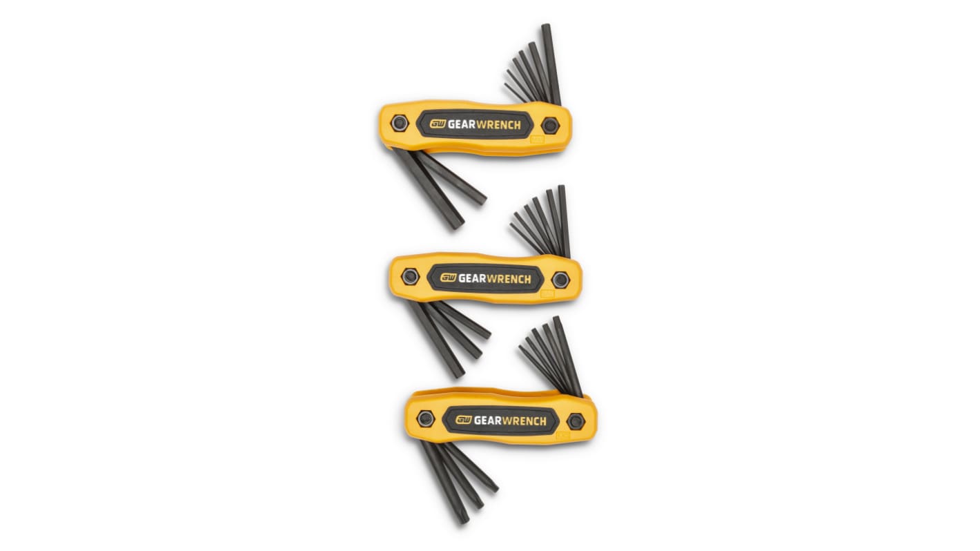 GearWrench 25 piece Folding Metric, 1.5 mm, 2.5 mm, 2 mm, 3 mm, 4 mm, 5 mm, 6 mm, 8 mm