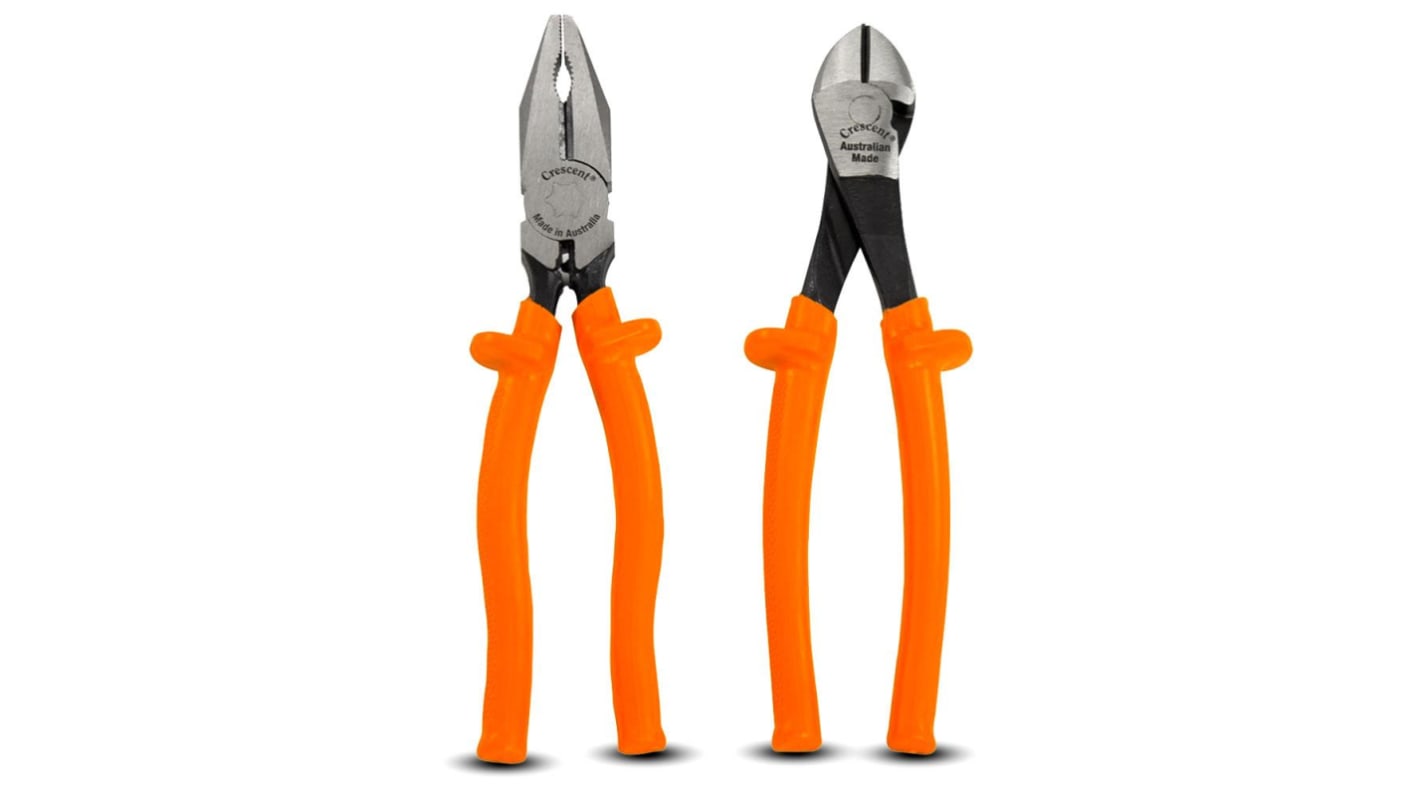 Crescent CHV2PAKN 2-Piece Plier Set, Flat, Straight Tip, VDE/1000V, ESD, 200 mm Overall