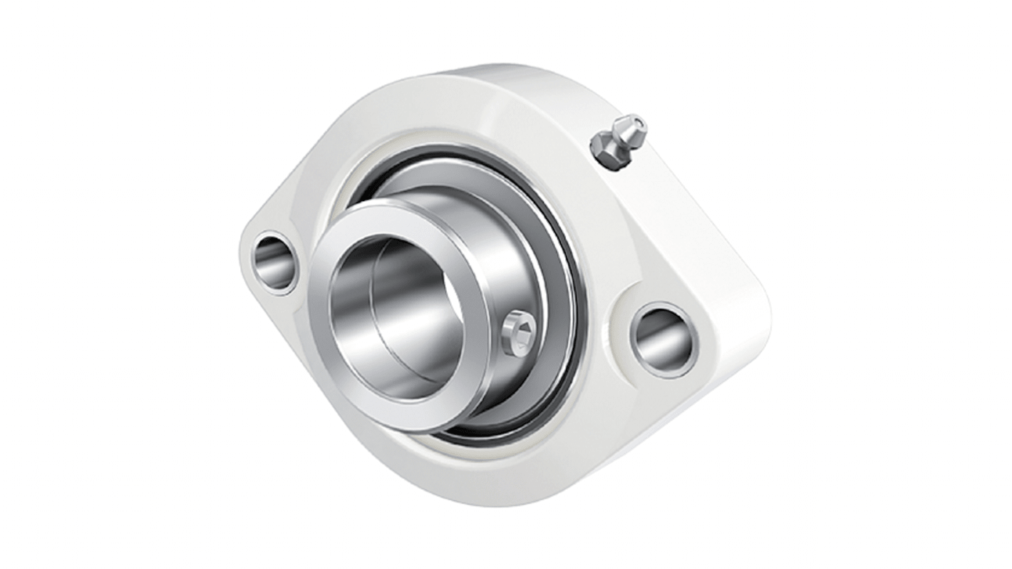 2 Hole Flange Bearing Unit, GLCTE30-TV-VA-FD, 30mm ID