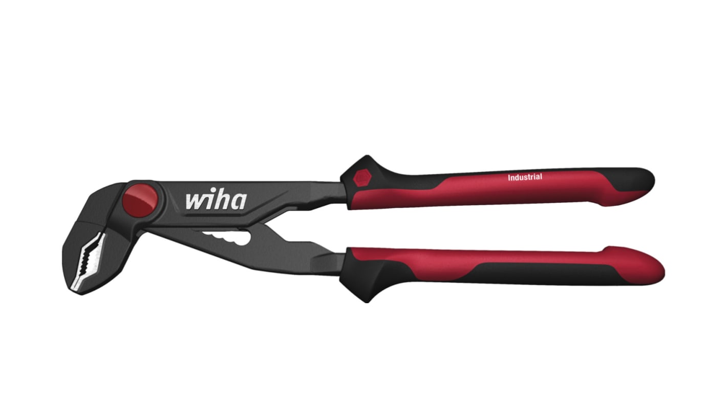 Wiha Tools Pliers, 250 mm Overall, Angled Tip