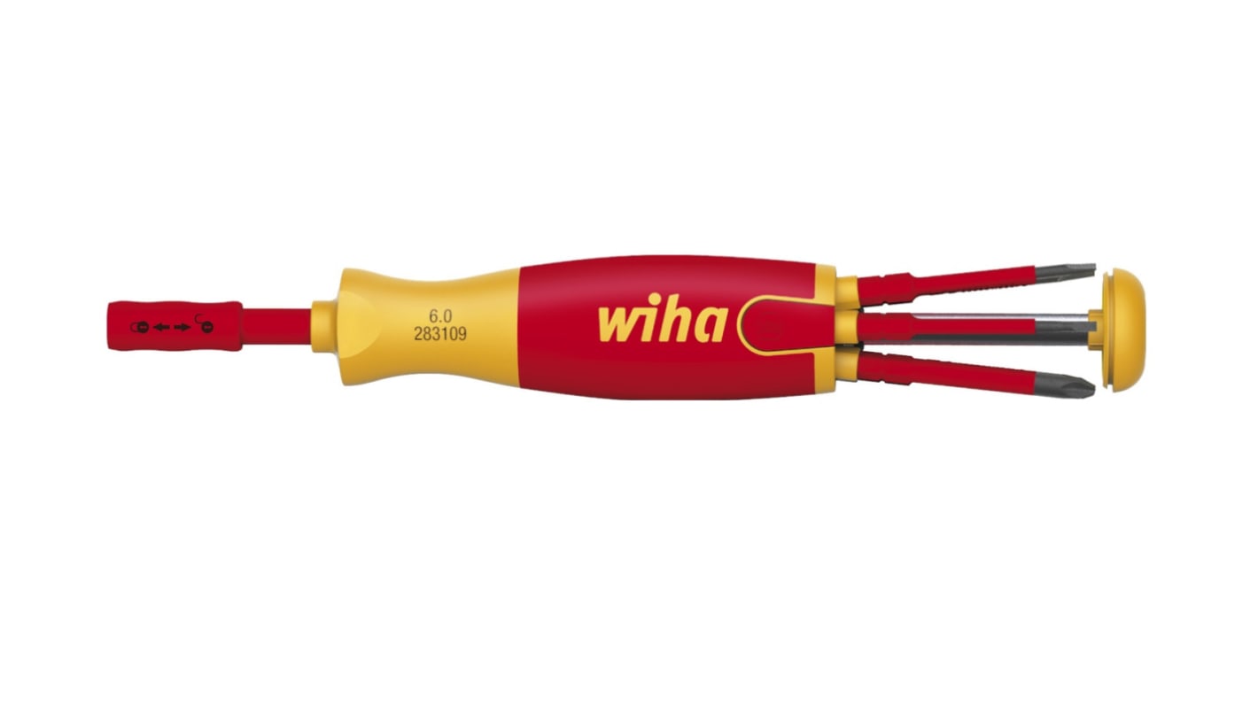 Destornillador Wiha Tools, punta Phillips, Plano 2,5, 3,0, 4,0, 5,5, PH1, PH2, aprobado VDE