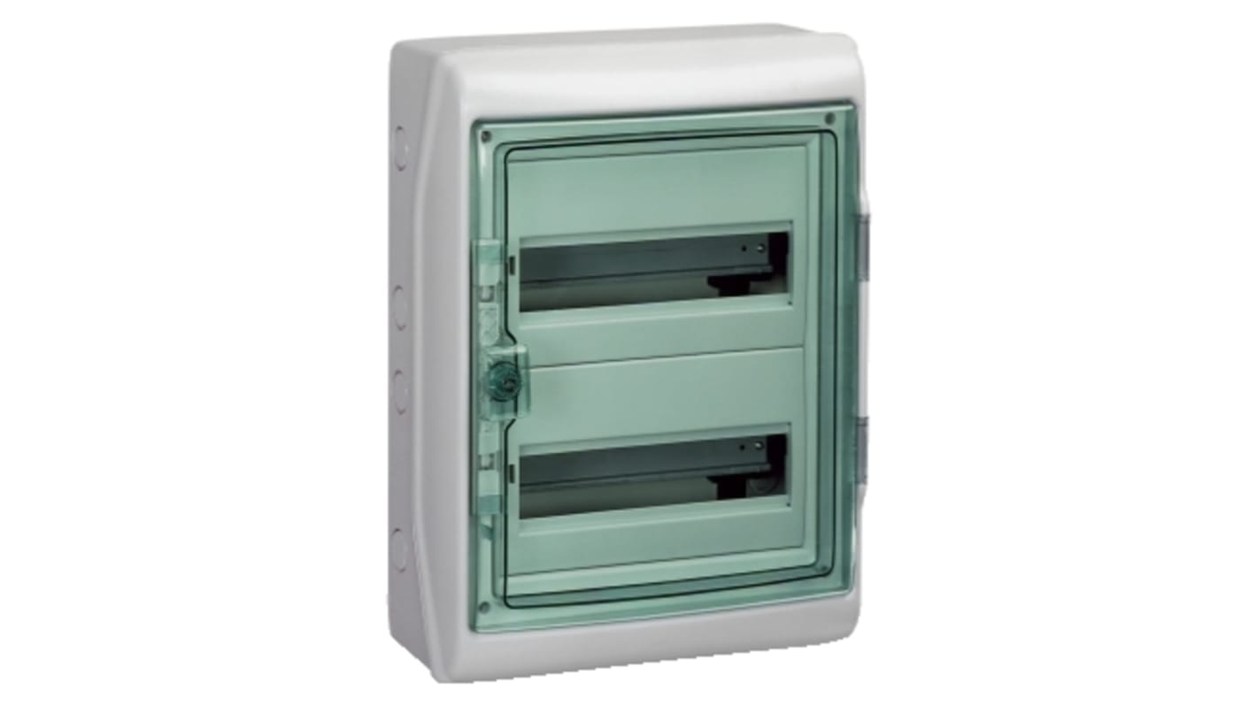 Schneider Electric Mureva Light Grey Smooth Polymer Electrical Enclosure, IEC, IP65, Surface Mount Mount, 1 Gangs, 460