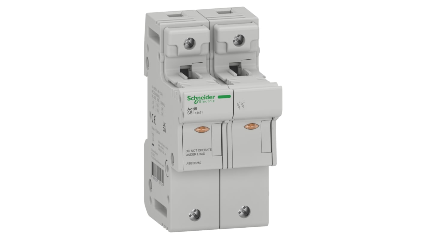 Schneider Electric Fuse Switch Disconnector, 2 Pole, 50A Max Current, 10 A, 12 A, 16 A, 20 A, 25 A, 32 A, 40 A, 50 A