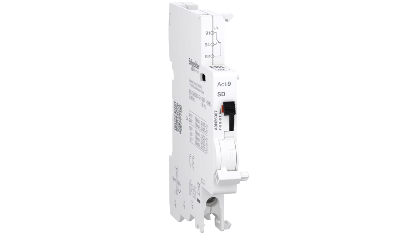 Contatto ausiliario Schneider Electric, 1 contatto, 1 C/O, montaggio a clip, serie TPS