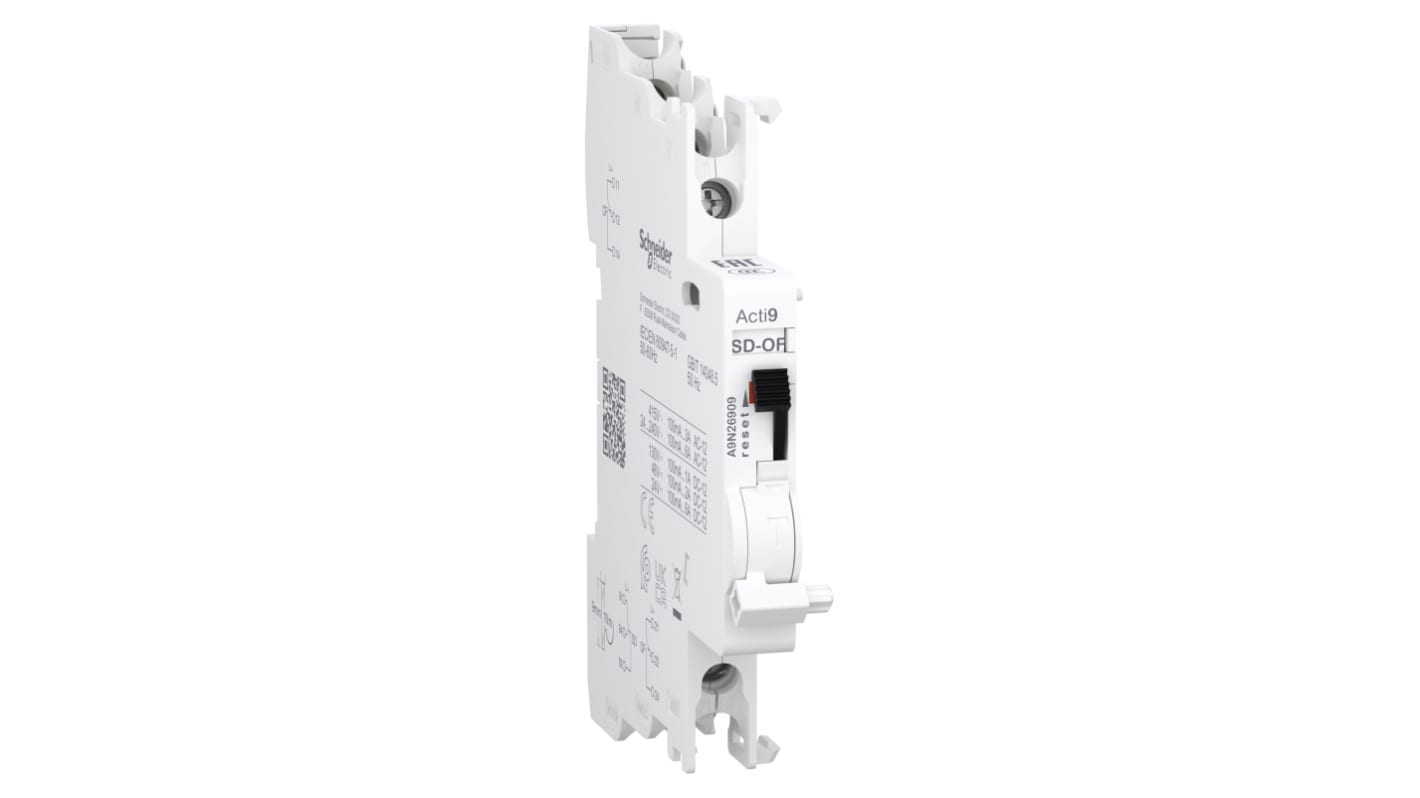 Contatto ausiliario Schneider Electric, 2 contatti, 2 C/O, montaggio a clip, serie A9N