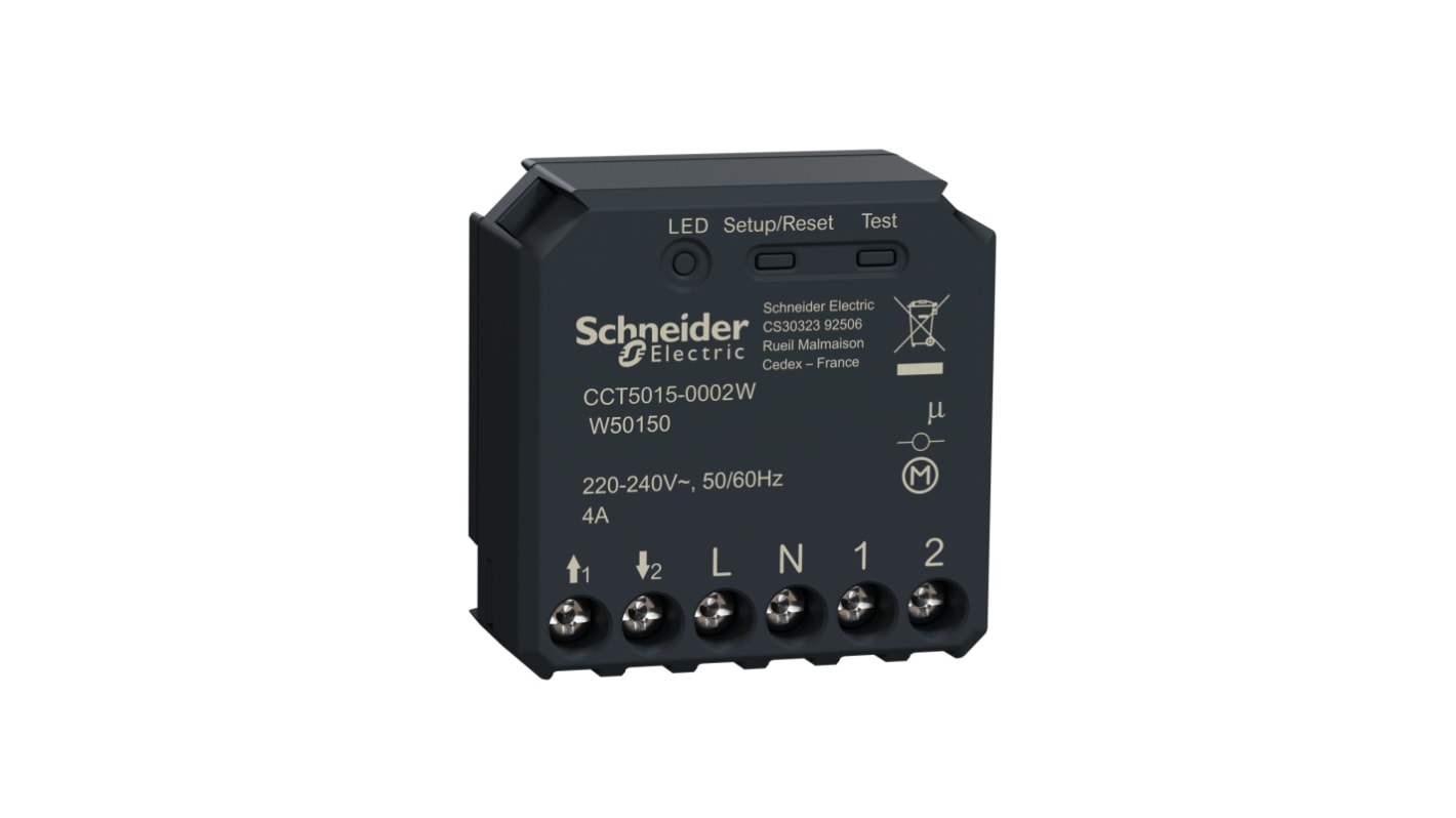 Relé de persiana Schneider Electric CCT5015-0002W, Actuador de interruptor, Montaje Enrasado, 240 V ac