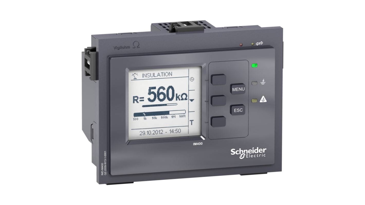 Schneider Electric Insulation Monitoring Relay, DPDT, Flush Mount