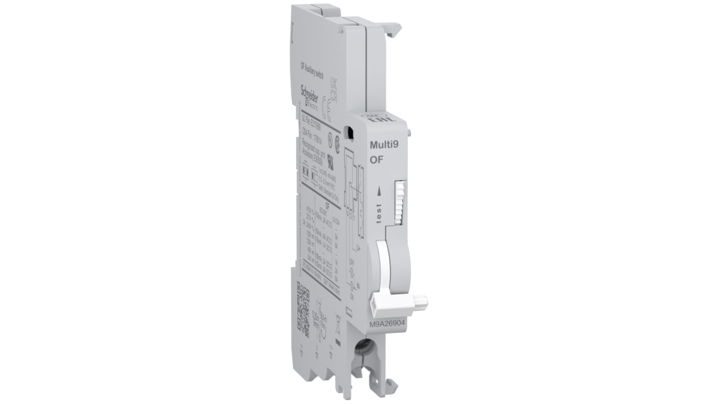 Schneider Electric Auxiliary Contact, 1 Contact, 1 C/O, Clip-On, C60