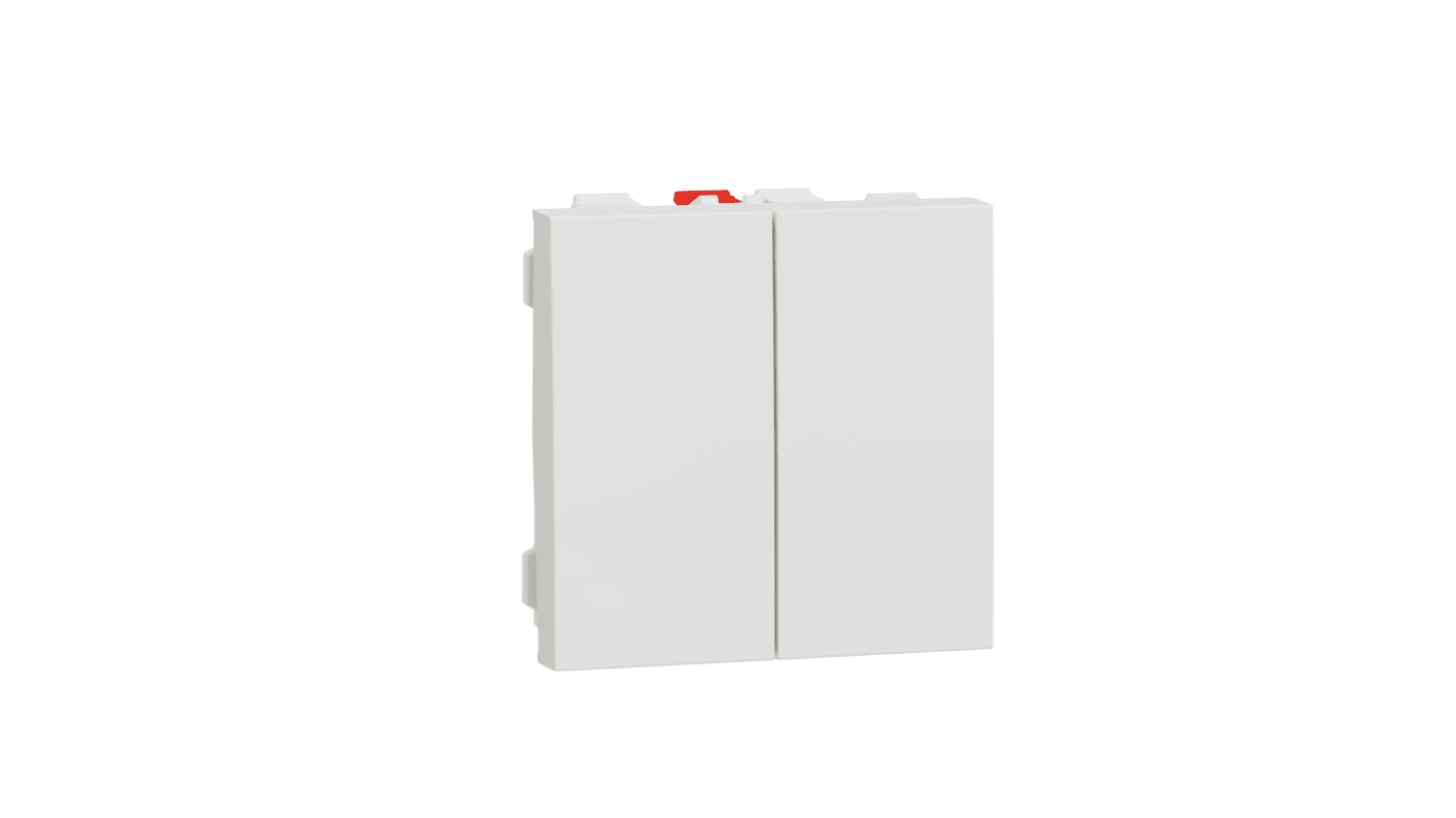 Schneider Electric Hvid 10A 34.25mm Blank VDE 45mm Ikke-illuminerede IP4X NU321318F Termoplastisk polykarbonat 21.15mm