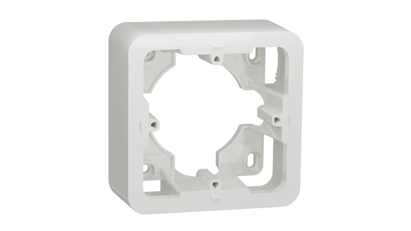 Scatola posteriore Schneider Electric NU840218 serie Unica, 1 modulo, ABS, Bianco, 87 x 87 x 40mm